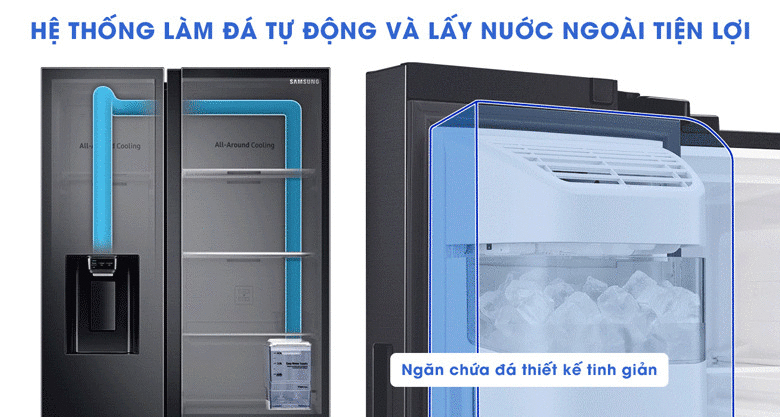 tủ lạnh samsung inverter 617 lít rs64r5301b4/sv